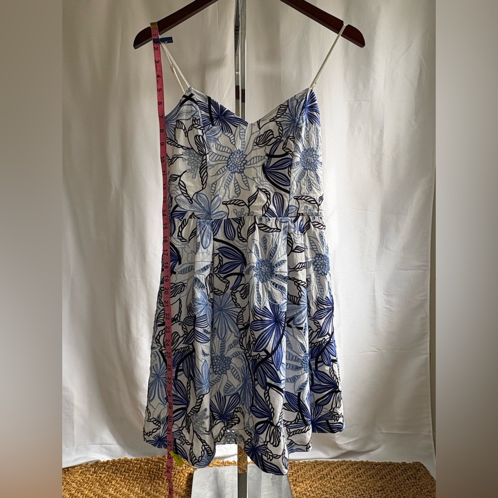 Blue & White Floral A-Line Sundress
